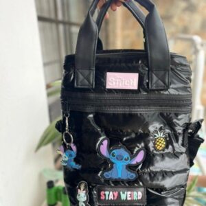 Bolso matero Stitch negro